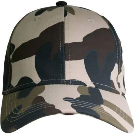 FWRD Basic 6 Panel Camo Cap Camo-Brown Front